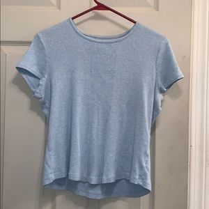 Sweater like Material Baby Blue Tee!